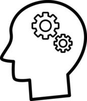 Brain idea symbol icon vector image. Illustration of the creative intelligence think design image. EPS 10