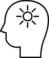 Brain idea symbol icon vector image. Illustration of the creative intelligence think design image. EPS 10