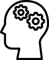 Brain idea symbol icon vector image. Illustration of the creative intelligence think design image. EPS 10