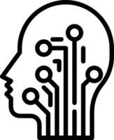 Brain idea symbol icon vector image. Illustration of the creative intelligence think design image. EPS 10