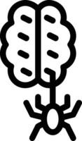 Brain idea symbol icon vector image. Illustration of the creative intelligence think design image. EPS 10