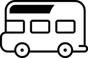 Bus transportation symbol icon vector image. Illustration of the silhouette bus transport public travel design image. EPS 10