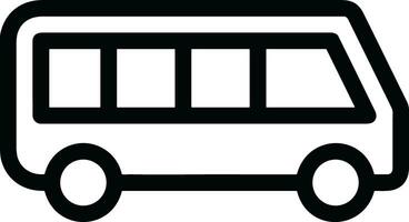 Bus transportation symbol icon vector image. Illustration of the silhouette bus transport public travel design image. EPS 10