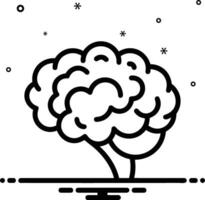 Brain idea symbol icon vector image. Illustration of the creative intelligence think design image. EPS 10