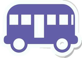 Bus transportation symbol icon vector image. Illustration of the silhouette bus transport public travel design image. EPS 10