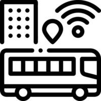 Bus transportation symbol icon vector image. Illustration of the silhouette bus transport public travel design image. EPS 10