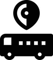 Bus transportation symbol icon vector image. Illustration of the silhouette bus transport public travel design image. EPS 10