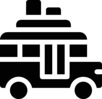 Bus transportation symbol icon vector image. Illustration of the silhouette bus transport public travel design image. EPS 10