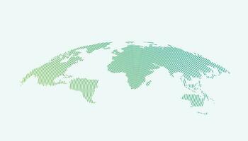 World map outline colorful gradient vector illustration