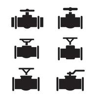 Collection of simple gas pipelines switch vector icon illustration