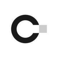 Letter C Logo Black  Vector