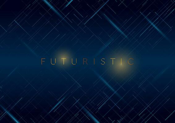 Blue shiny abstract lines technology futuristic vector background