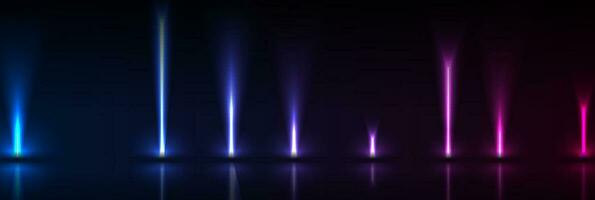 Blue ultraviolet neon laser lines technology modern background vector