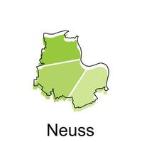 vector map of Neuss modern outline, High detailed vector illustration Design Template, suitable for your company