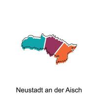 vector map of Neustadt An Der Aisch modern outline, High detailed vector illustration Design Template, suitable for your company