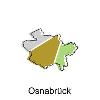 vector map of Osnabruck modern outline, High detailed vector illustration Design Template, suitable for your company