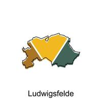 Ludwigsfelde map. vector map of the German Country. Borders of for your infographic. Vector illustration design template