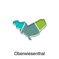 mapa de oberwiesenthal, mundo mapa internacional vector modelo con contorno gráfico bosquejo estilo aislado en blanco antecedentes