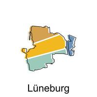 Luneburg map. vector map of the German Country. Borders of for your infographic. Vector illustration design template