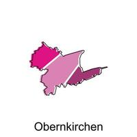 mapa de obernkirchen, mundo mapa internacional vector modelo con contorno gráfico bosquejo estilo aislado en blanco antecedentes