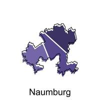 Naumburg map. vector map of the German Country. Borders of for your infographic. Vector illustration design template