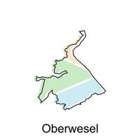 Oberwesel map. vector map of the German Country. Borders of for your infographic. Vector illustration design template