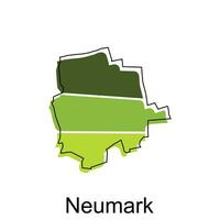 Neumark map. vector map of the German Country. Borders of for your infographic. Vector illustration design template