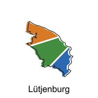 Lutjenburg map. vector map of the German Country. Borders of for your infographic. Vector illustration design template