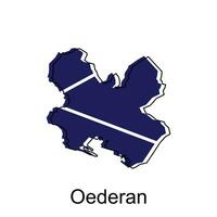 Oederan map. vector map of the German Country. Borders of for your infographic. Vector illustration design template