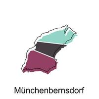 mapa de münchenbernsdorf vector ilustración diseño plantilla, adecuado para tu empresa