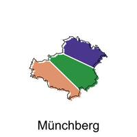 Map of Munchberg Vector Illustration design template, suitable for your company