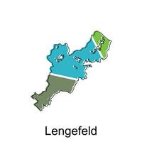 Map of Lengefeld Vector Illustration design template, suitable for your company