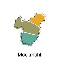 Map of Mockmuhl Vector Illustration design template, suitable for your company