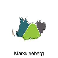 map of Markkleeberg design, World map country vector illustration template