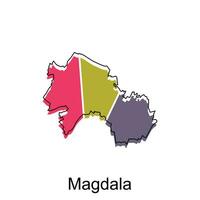 map of Magdala design, World map country vector illustration template