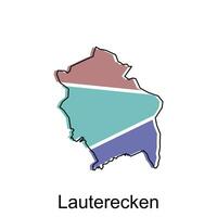 map of Lauterecken design, World map country vector illustration template