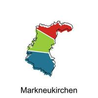 Markneukirchen City of Germany map vector illustration, vector template with outline graphic sketch style on white background