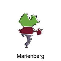 map of Marienberg design, World map country vector illustration template