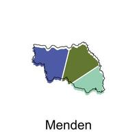 mapa de Menden diseño, mundo mapa país vector ilustración modelo