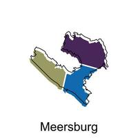 map of Meersburg design, World map country vector illustration template