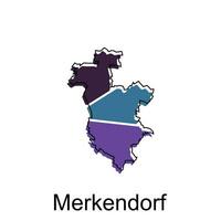 mapa de merkendorf diseño, mundo mapa país vector ilustración modelo