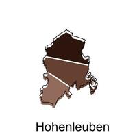 Hohenleuben world map vector design template, graphic style isolated on white background, suitable for your company