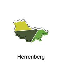 Herrenberg mundo mapa vector diseño plantilla, gráfico estilo aislado en blanco fondo, adecuado para tu empresa