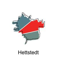 Hettstedt world map vector design template, graphic style isolated on white background, suitable for your company