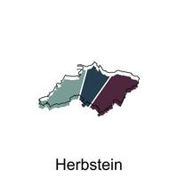 Herbstein world map vector design template, graphic style isolated on white background, suitable for your company