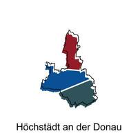 Hochstadt un der donau mundo mapa vector diseño plantilla, gráfico estilo aislado en blanco fondo, adecuado para tu empresa