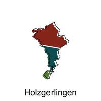 Holzgerlingen mundo mapa vector diseño plantilla, gráfico estilo aislado en blanco fondo, adecuado para tu empresa
