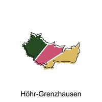 Hohr Grenzhausen world map vector design template, graphic style isolated on white background, suitable for your company
