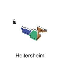 Heitersheim City Map illustration. Simplified map of Germany Country vector design template