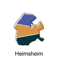 Heimsheim ciudad mapa ilustración. simplificado mapa de Alemania país vector diseño modelo